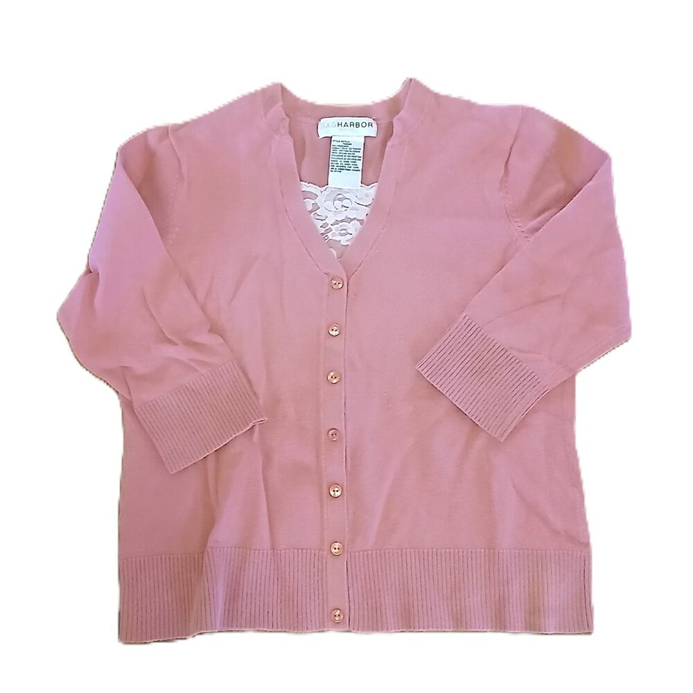 Sag Harbor Pink Petite 3/4 Sleeve Top Women’s Medium